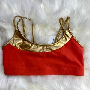 Rogiani  JNL Pulse Tangerine Gold Fitness Bra  NWT